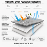 2024-2027 Toyota Pickup, Hilux SR5 Double Cab w/roll bar 2 mirrors Outdoor 300 Custom Outdoor Car Cover